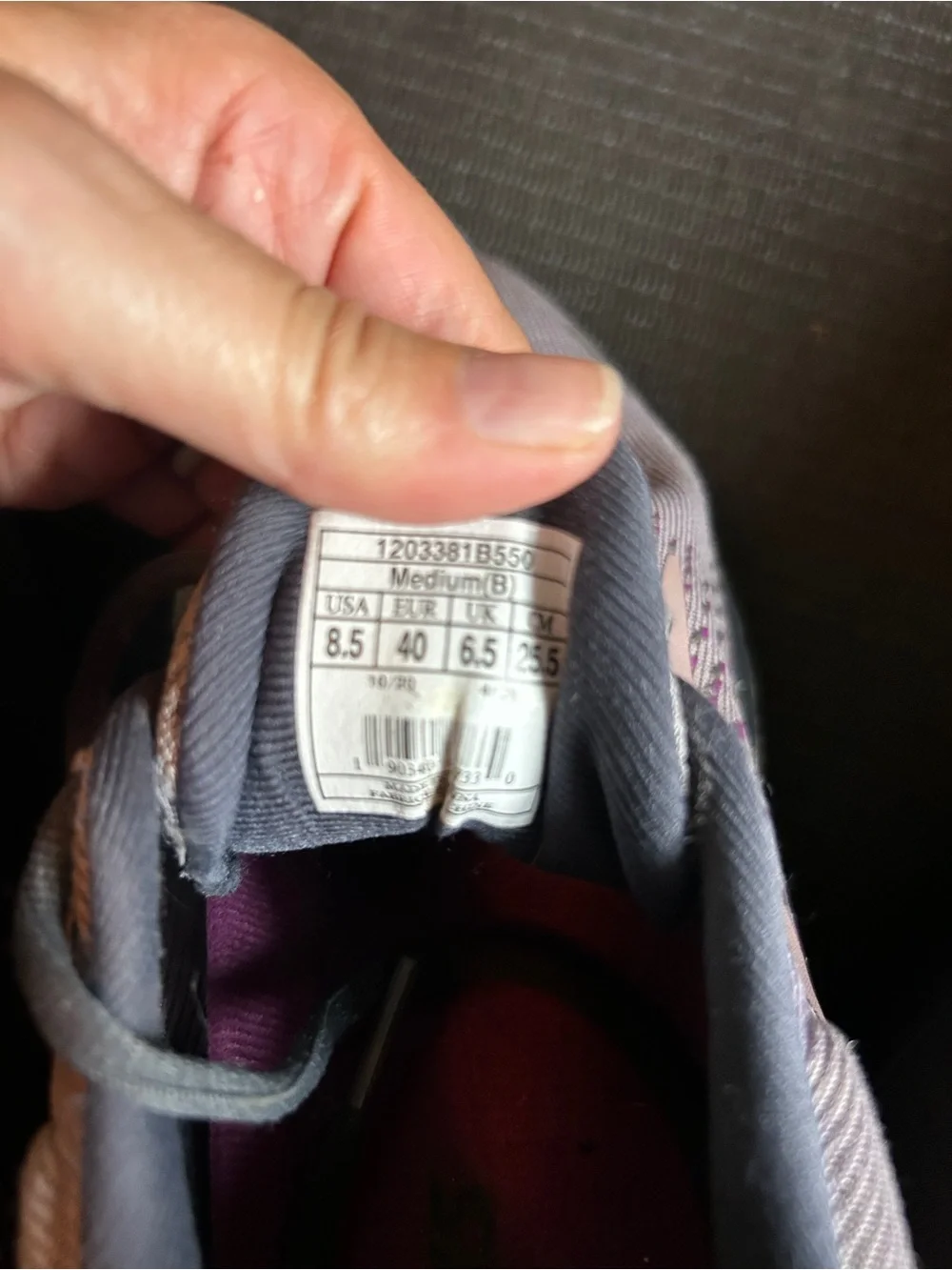 Brooks Ghost 13 Women’s 8.5 Running Shoes Gray Purple Athletic